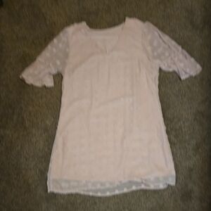 Elegant Pink Lace Women's Dress